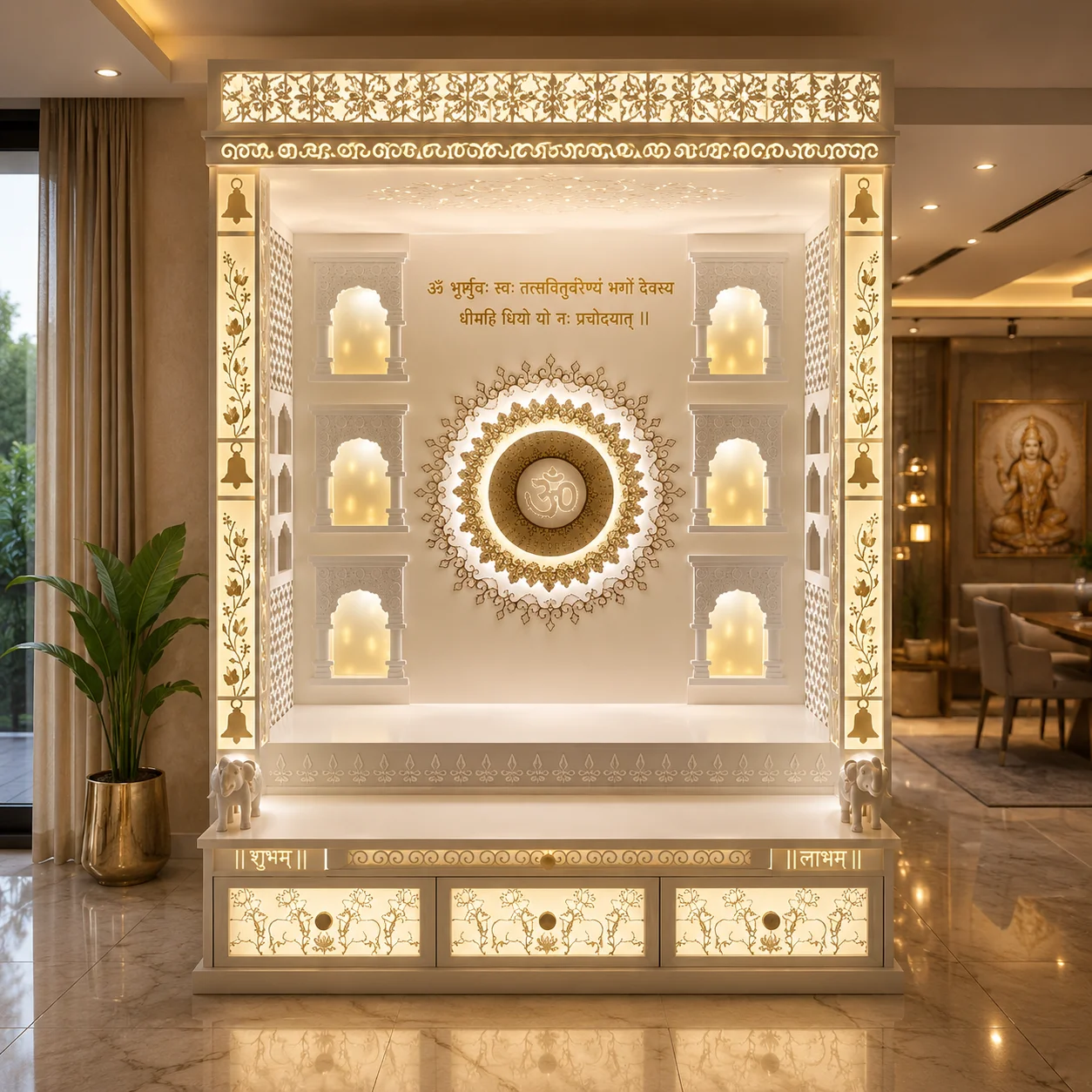 Compact Corian Mandir