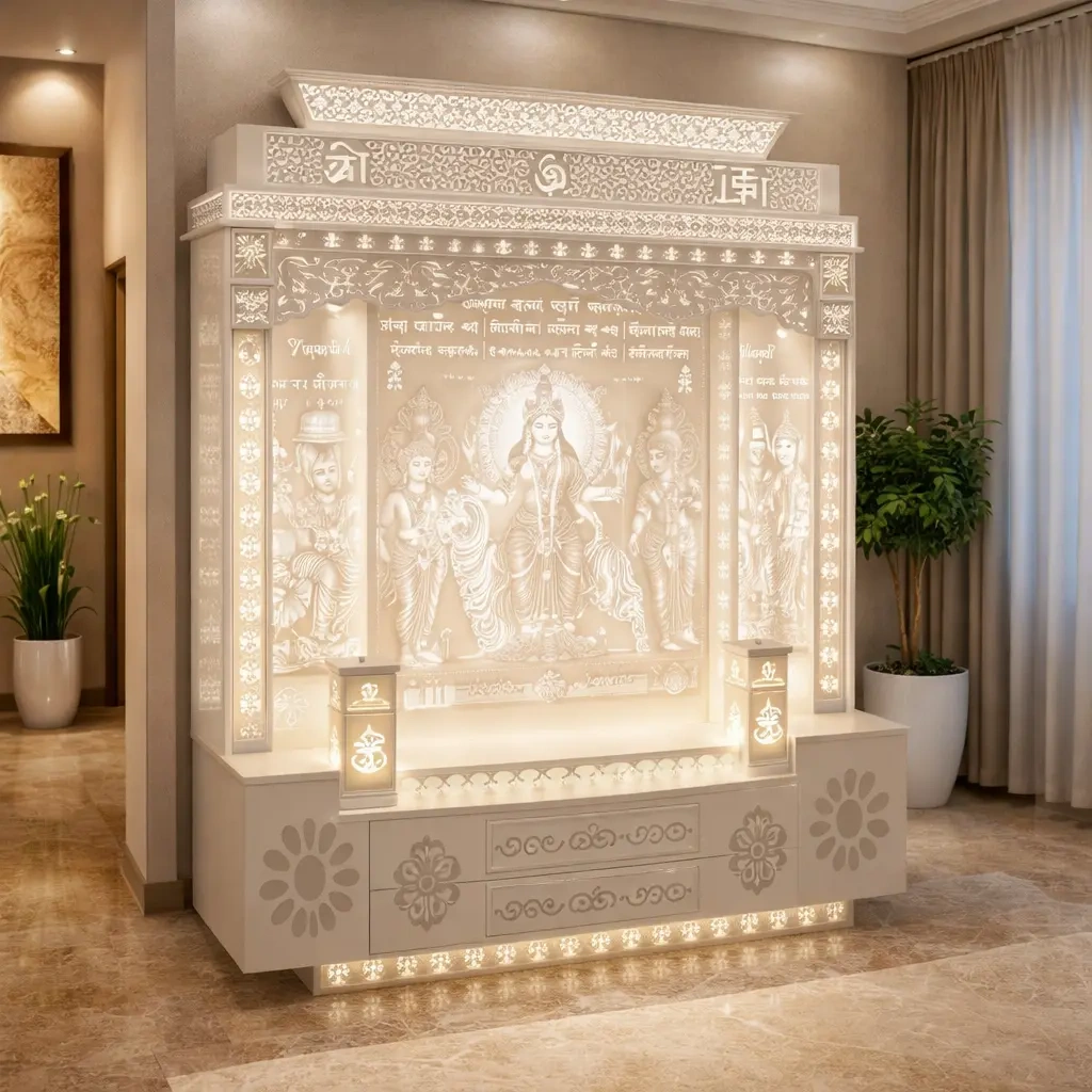 Corian Pooja Ghar For Home