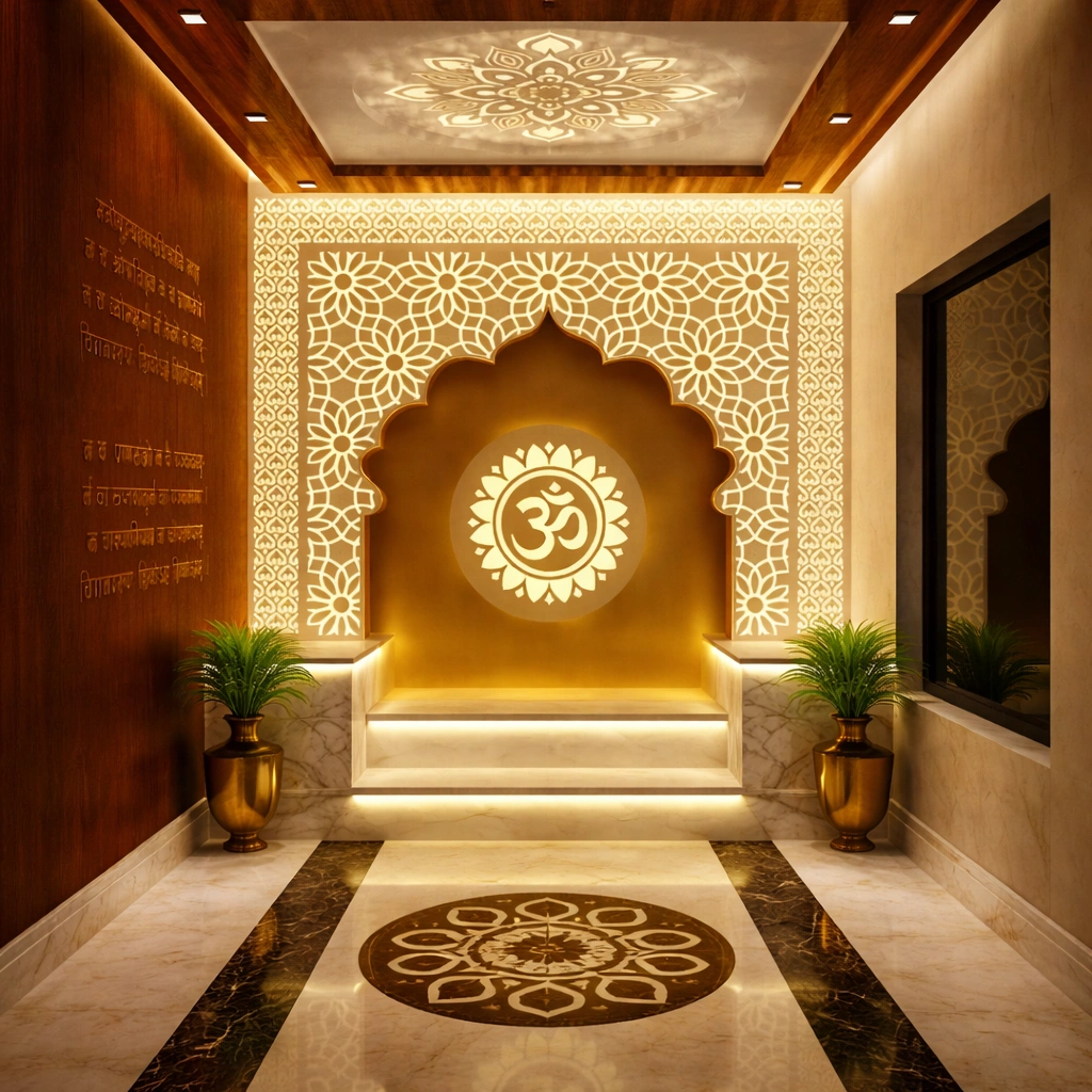 Luxury Corian Om Temple Design