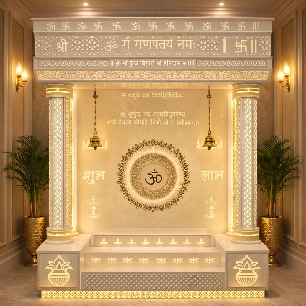 Corian Om Mandir Design in Visakhapatnam